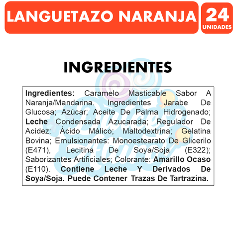 Languetazo Sabor Naranja De Arcor (Caja Con 24 Unidades)-1