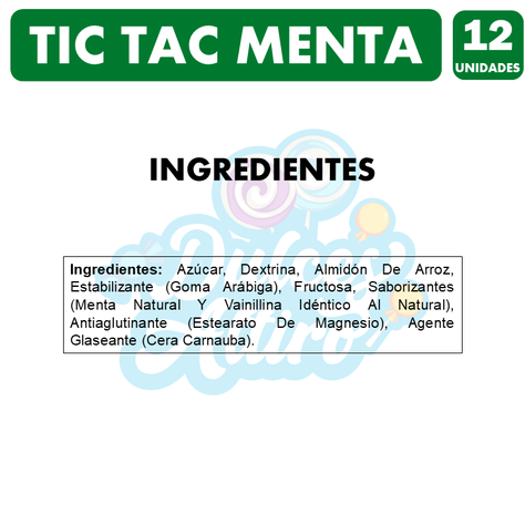 Tic Tac Menta - Sabor Tradicional (Caja Con 12 Unidades)-1