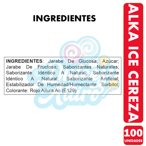 Alka Ice Sabor Mentol Cereza (Bolsa Con 100 Unidades)-1