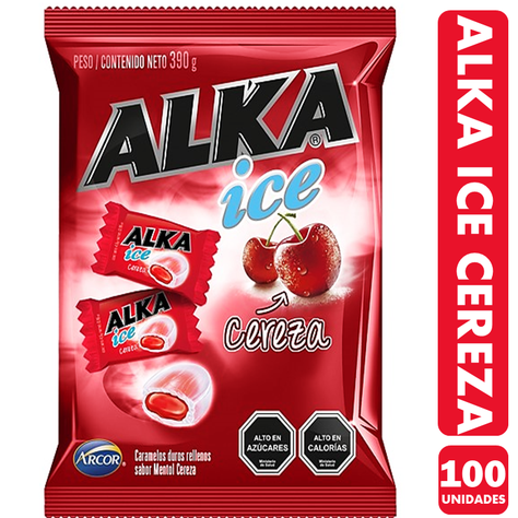 Alka Ice Sabor Mentol Cereza (Bolsa Con 100 Unidades)-0