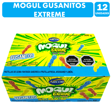 Gusanos Acidos - Mogul Extreme De Arcor (Caja Con 12 Uni)-0
