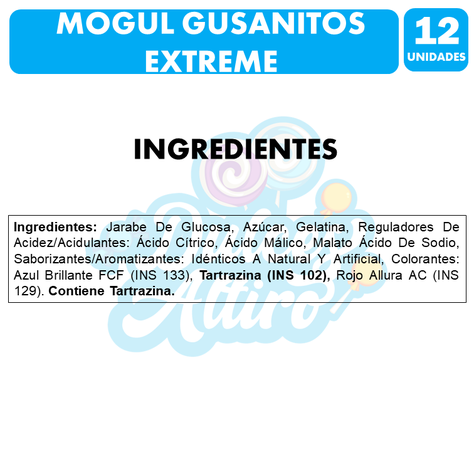 Gusanos Acidos - Mogul Extreme De Arcor (Caja Con 12 Uni)-1