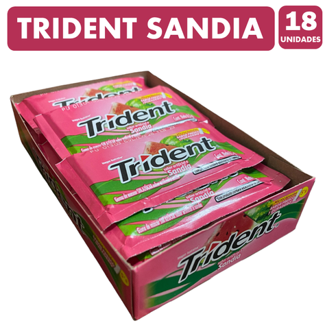 Chicle Trident Sabor Sandía (Caja Con 18 Unidades)-0