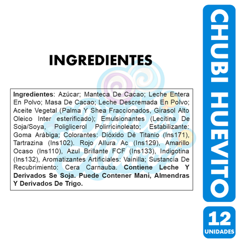 Huevo Grande De Chubi - Con Chubis Dentro (Caja Con 12 Un)-1