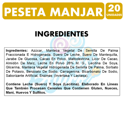 Peseta Con Relleno Manjar - Fruna (Bolsa Con 20 Uni)-1