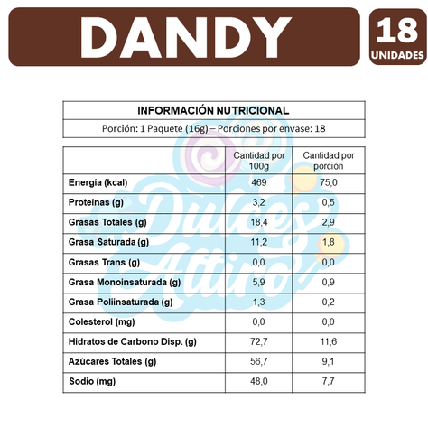 Dandy - Chocolates Confitados De Colombina (Caja Con 18 Uni)-2