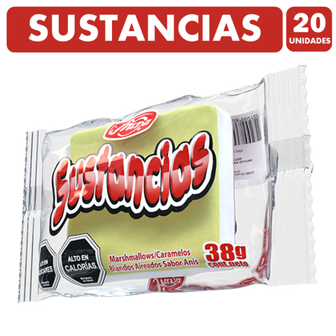 Sustancias - Caramelo Blando Aireado (Bolsa Con 20 Unidades)-0