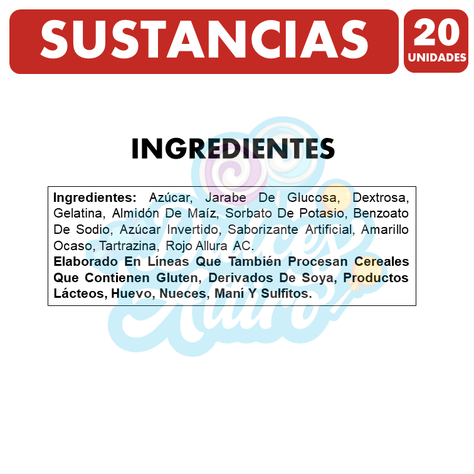 Sustancias - Caramelo Blando Aireado (Bolsa Con 20 Unidades)-1