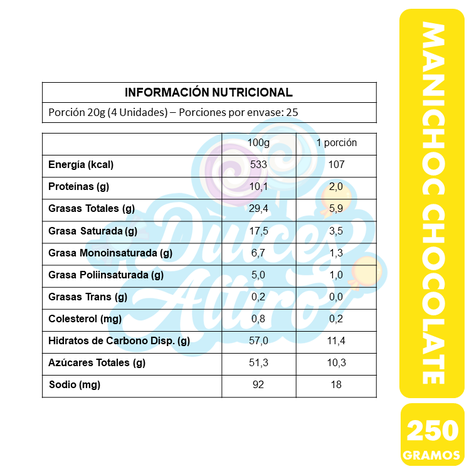 Manichoc - Maní Con Cobertura De Chocolate (Envase Con 250G)-2