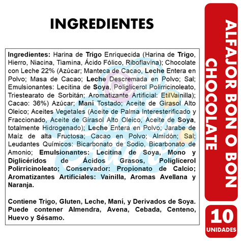 Alfajor Bon O Bon Sabor Clásico (Pack De 10 Unidades)-1