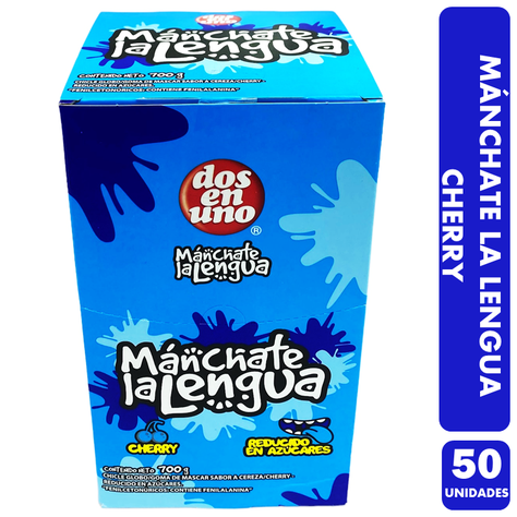 Manchate La Lengua Celeste - Sabor Cherry (Caja Con 50 Uni)-0