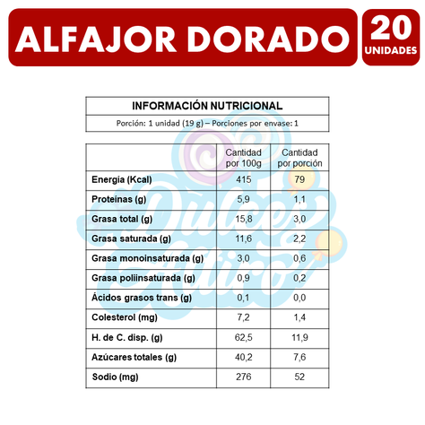 Alfajor Dorado - Clasico Fruna (Bolsa Con 20 Unidades)-2