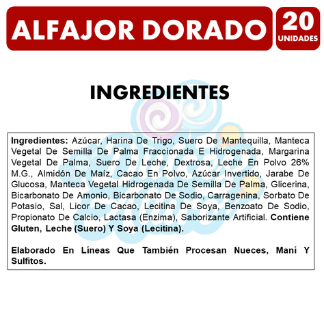 Alfajor Dorado - Clasico Fruna (Bolsa Con 20 Unidades)-1