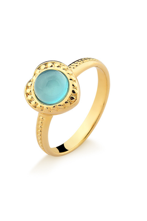Anillo Vanité Agata Céu Oro Laminado-Talla8.5-0