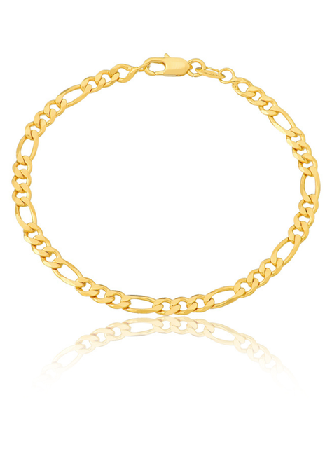 Pulsera Vanité Figaro Thin Oro Laminado-1