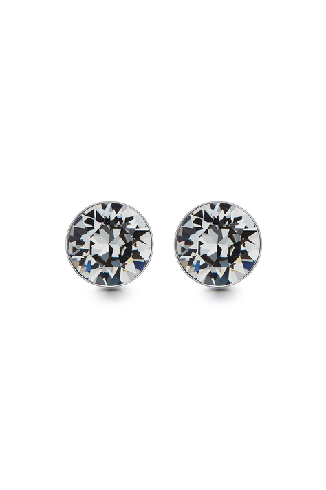 Aros Vanité Black Crystal Plata Italiana-0