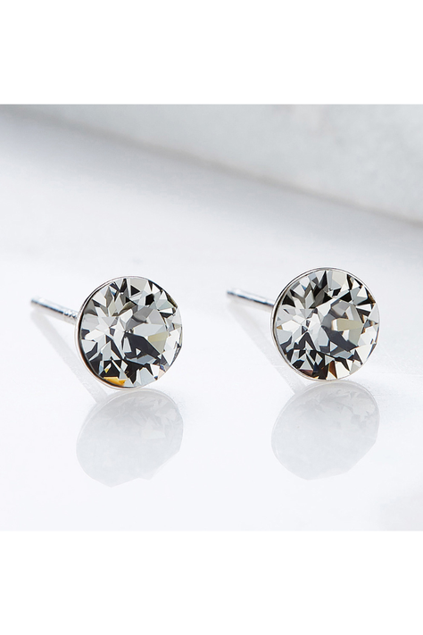 Aros Vanité Black Crystal Plata Italiana-1