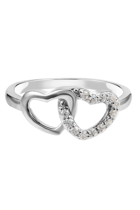 Anillo Vanité Corazones Plata Italiana - Talla 7-1