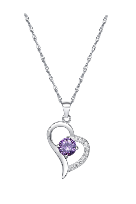 Collar Vanité History Purp Plata Italiana-0