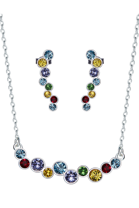 CONJUNTO MUJER PLATA ITALIANA RAINBOW-0