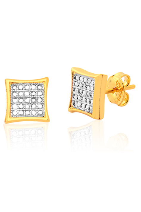 AROS MUJER ORO LAMINADO SQUARE - DORADO-0
