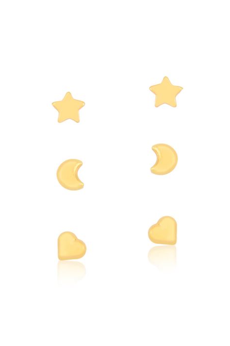 Pack 3 Aros Vanité Mini Oro Laminado-0
