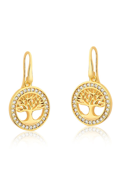 AROS MUJER ORO LAMINADO TREE VITAE - DORADO-0