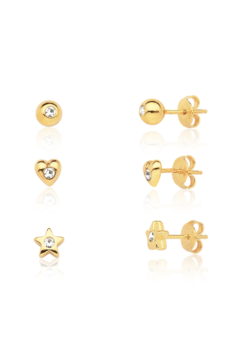 Pack 3 Aros Vanité Try Oro Laminado-0