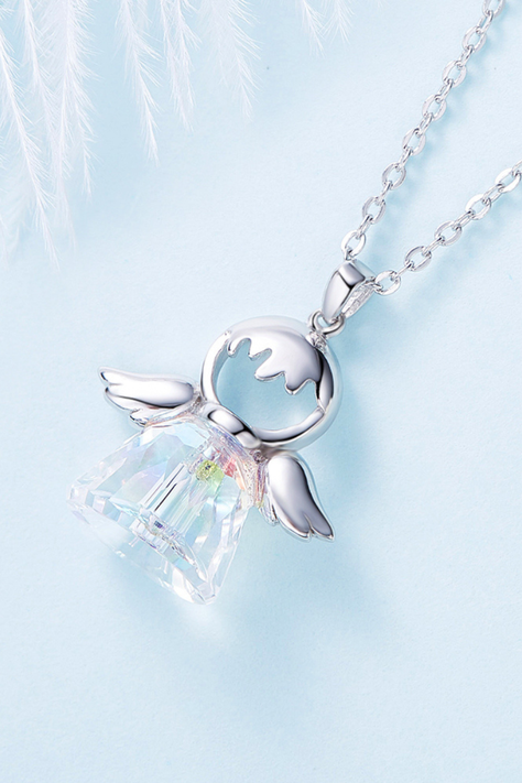 Collar Vanité Angel Plata Italiana-1