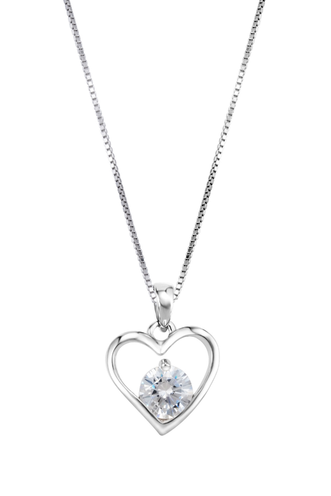 COLLAR MUJER PLATA ITALIANA AMORE MIO-0