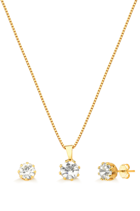 CONJUNTO MUJER  ORO LAMINADO PUNTO DE LUZ - DORADO-0
