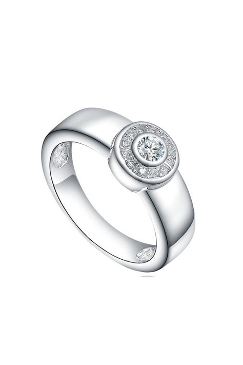 Anillo Vanité Busra Plata Italiana - Talla 8-0