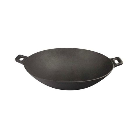 Wok con Asas de Fierro 30cm Negro Lugano-0