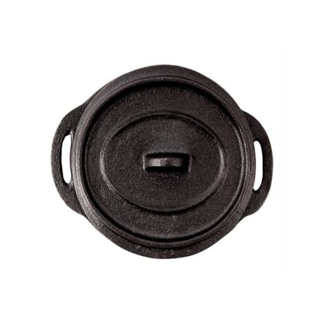 Mini Cacerola Redonda con Tapa Fierro 10cm Negro Lugano-1