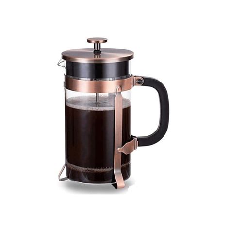 Cafetera Francesa 1lt Vidrio Borosilicato Cobre Lugano-0