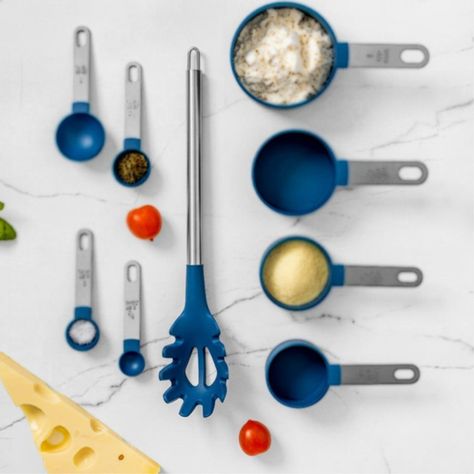 Servidor Pasta Silicona Mango Acero Azul FTA-1