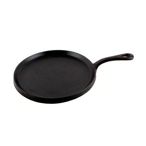 Sartén Fierro Plano 25cm Negro Lugano-0