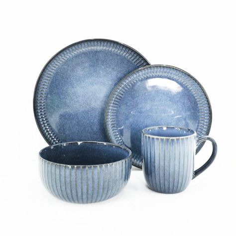 Set Vajilla 24pzs Bali Dive Cerámica Azul Lugano-0
