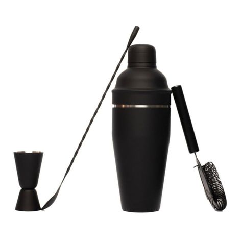 Set Bar 4pzs Negro Manhattan Lux Acero Inoxidable Lugano-2