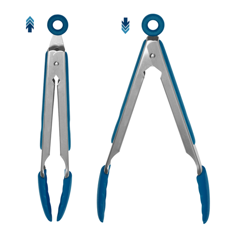 Pinzas Mango Acero Silicona Azul FTA-2