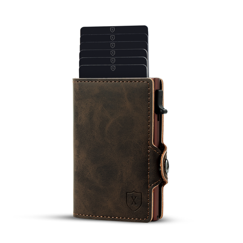 Pack Billetera Dark Brown con Localizador.-1