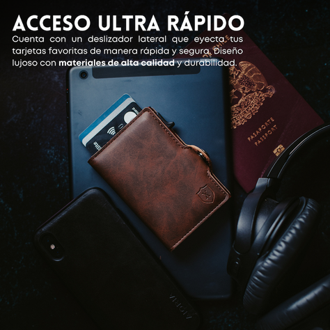 Pack Billetera Dark Brown con Localizador.-5