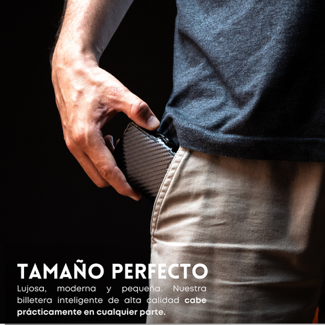 Pack Billetera Carbon Fiber con Localizador.-4
