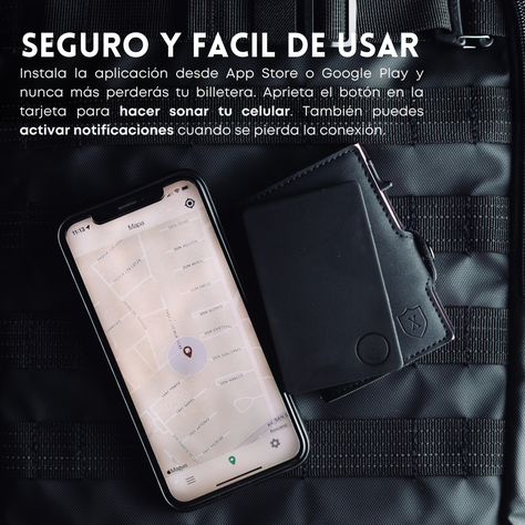Pack Billetera Carbon Fiber con Localizador.-6