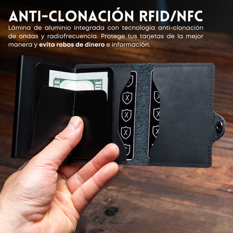 Billetera Tarjetero Full Black | Xclusive.-2