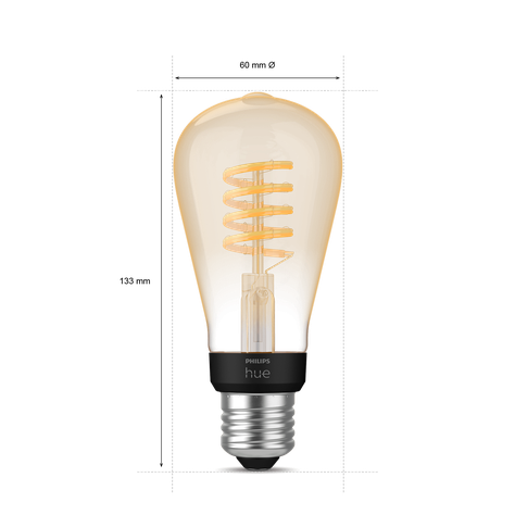 Hue Ampolleta Inteligente Filamento Bluetooth E27 Edison ST64 White Ambiance-3