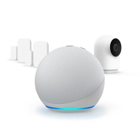 Kit Echo Dot 4 White Seguridad Inicial-0