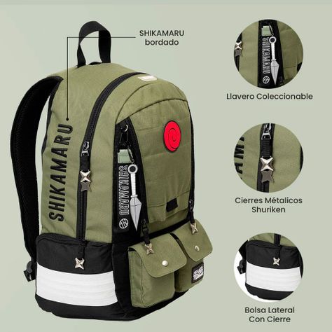 MOCHILA PREMIUM ORIGINAL NARUTO SHIPPUDEN SHIKAMARU NARA-3