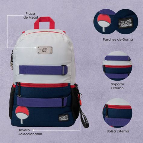 MOCHILA PREMIUM ORIGINAL NARUTO SHIPPUDEN SASUKE UCHIHA-2