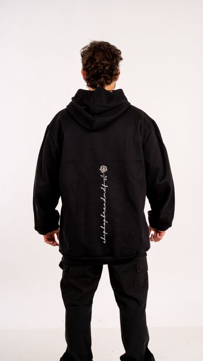 MDF® Polerón Negro "CURSIVE HIP HOP"-4